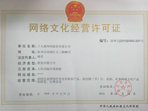 網絡經營許可證圖片